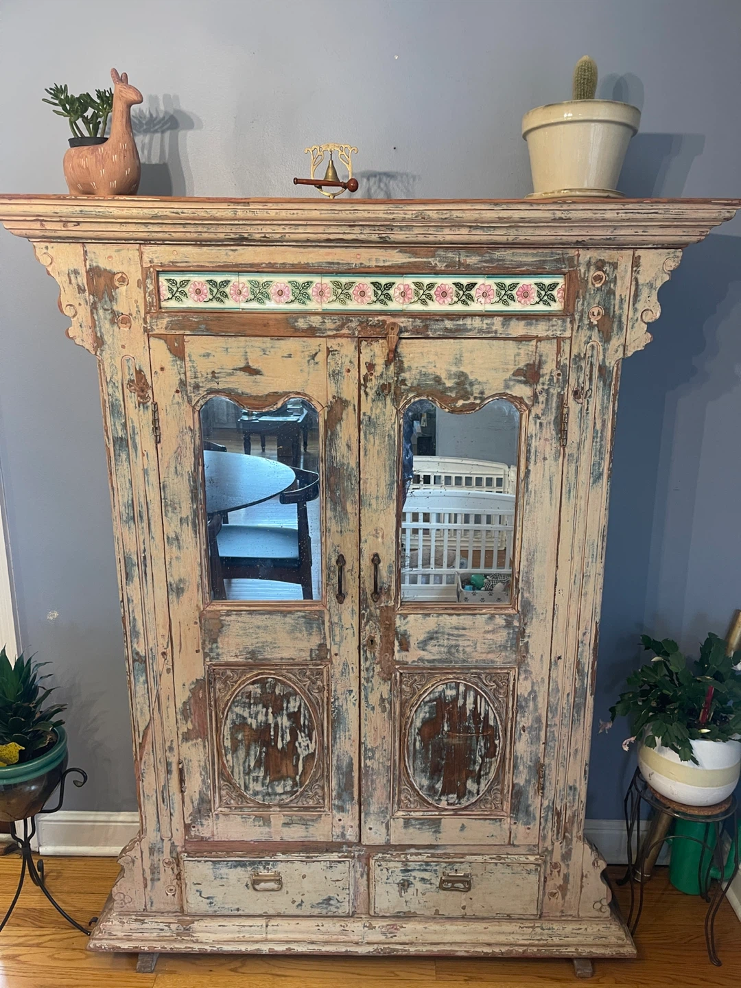 Rustic Mirrored Armoire - photo 2