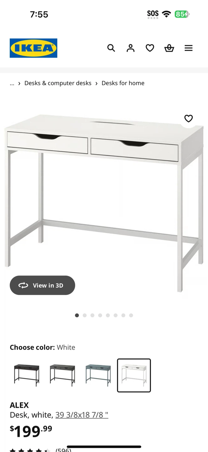 IKEA Alex Desk - White