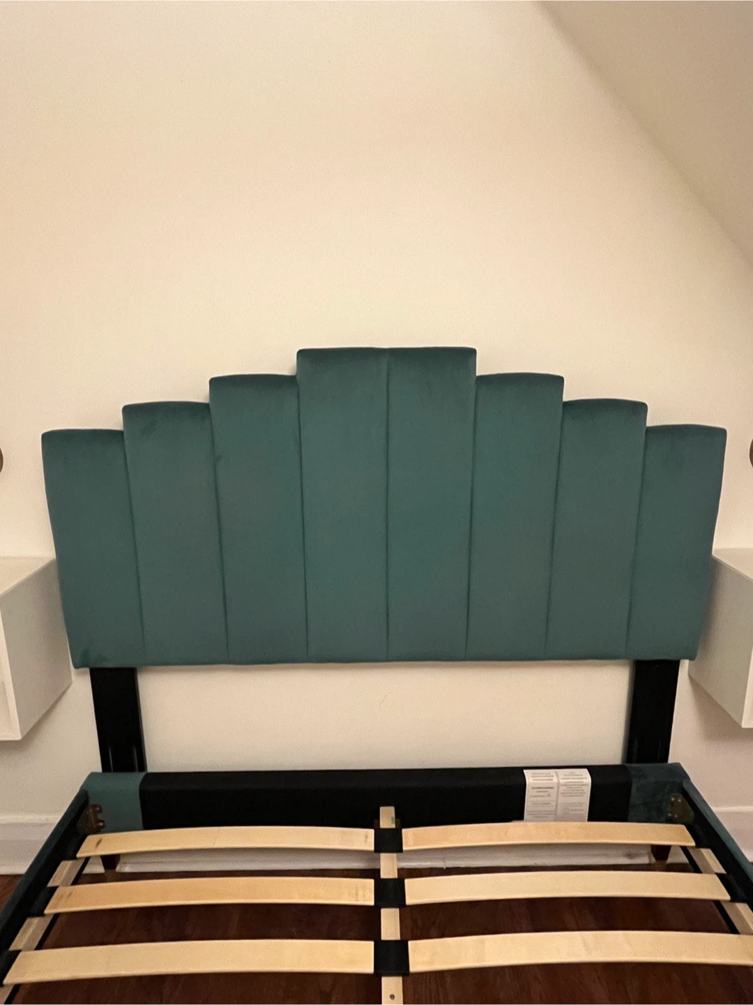 EQ3 Upholstered Velvet Queen Bed Frame - photo 3
