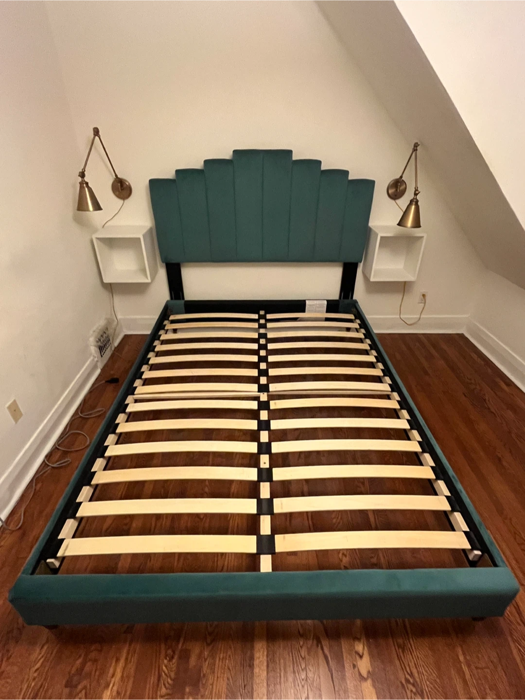 EQ3 Upholstered Velvet Queen Bed Frame - photo 2