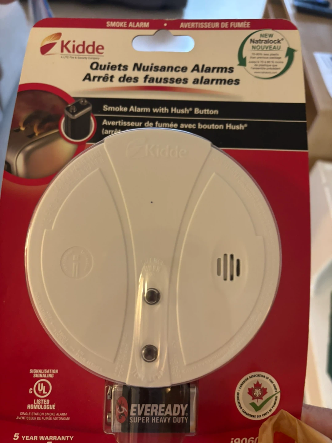 Kidde Smoke Alarm with Hush Button