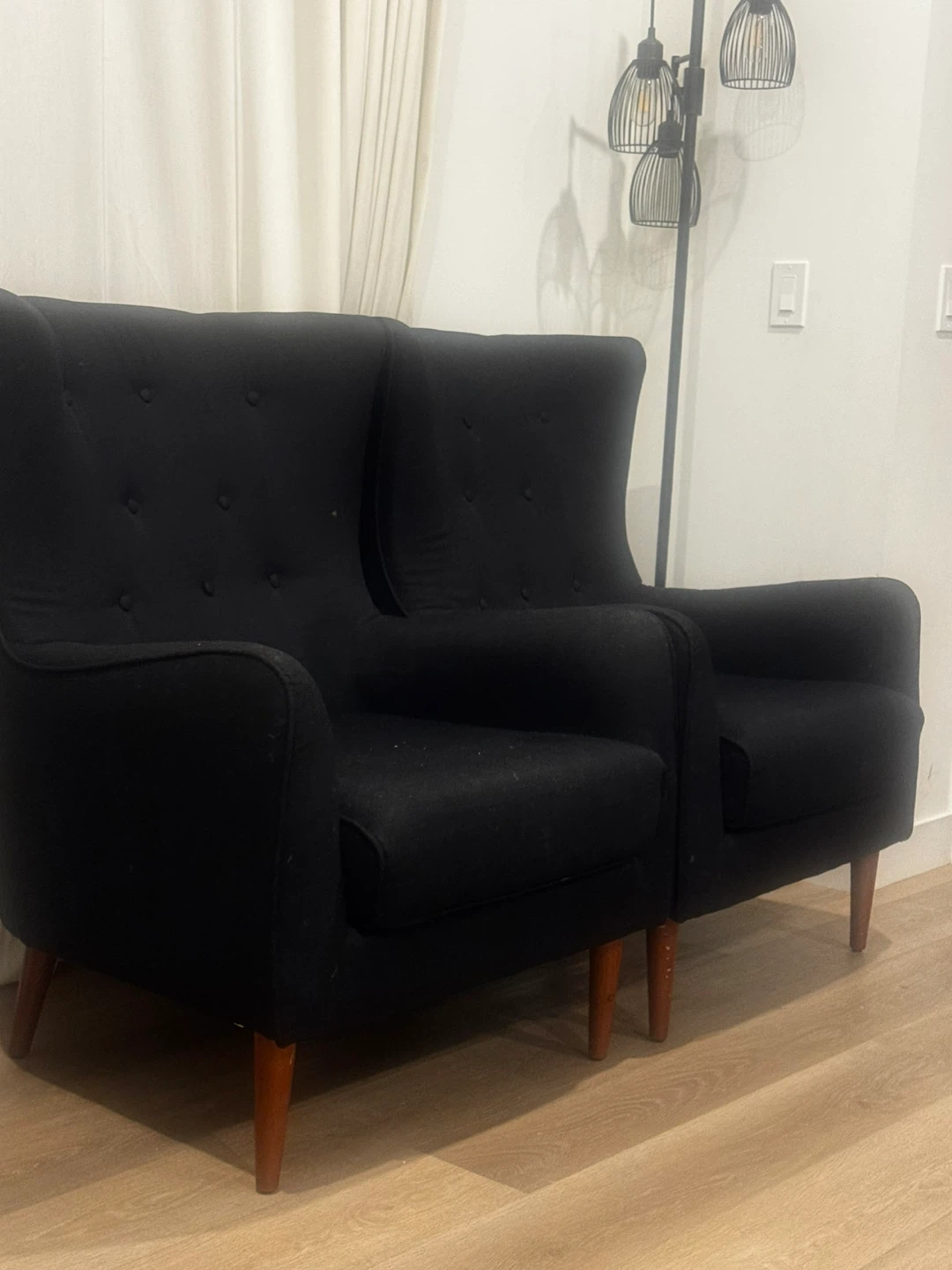 Black Accent Chairs - Set of 2 - photo 2