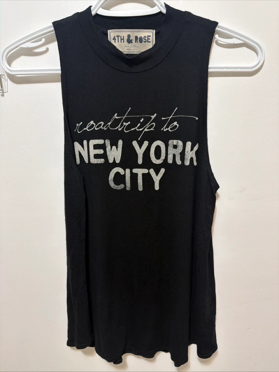 4th & Rose Black Tank Top - New York City