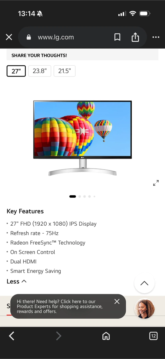 LG 27" FHD IPS Monitor - 27MN600 - photo 2