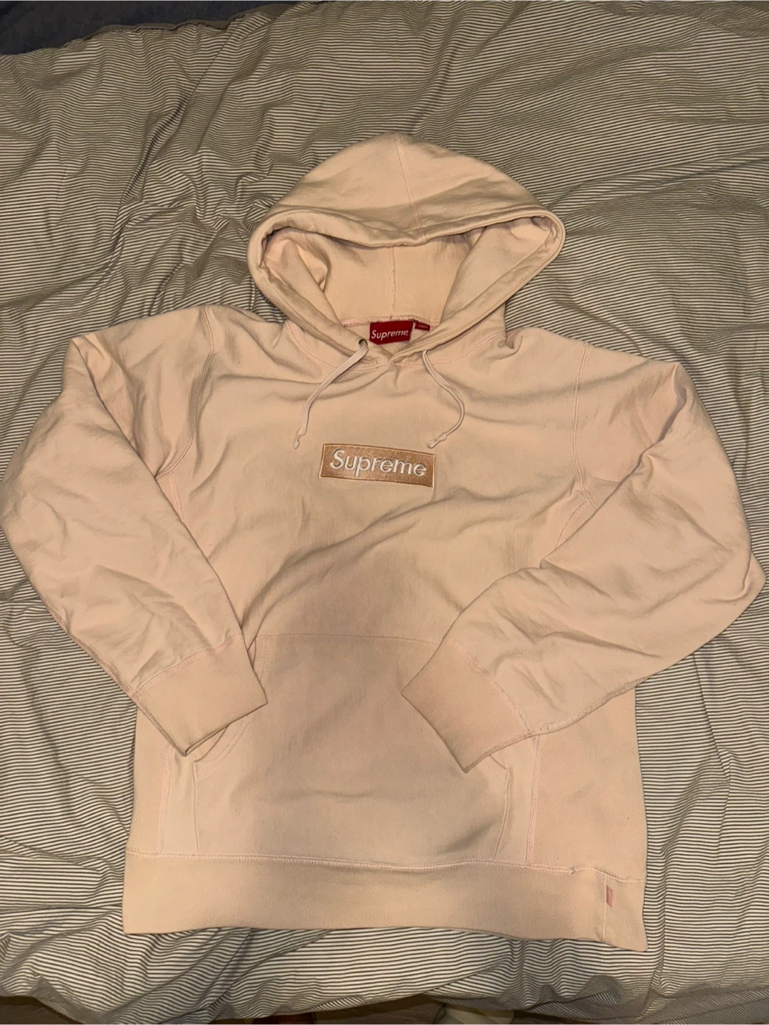 Supreme Box Logo Hoodie (Peach - Large) - photo 2