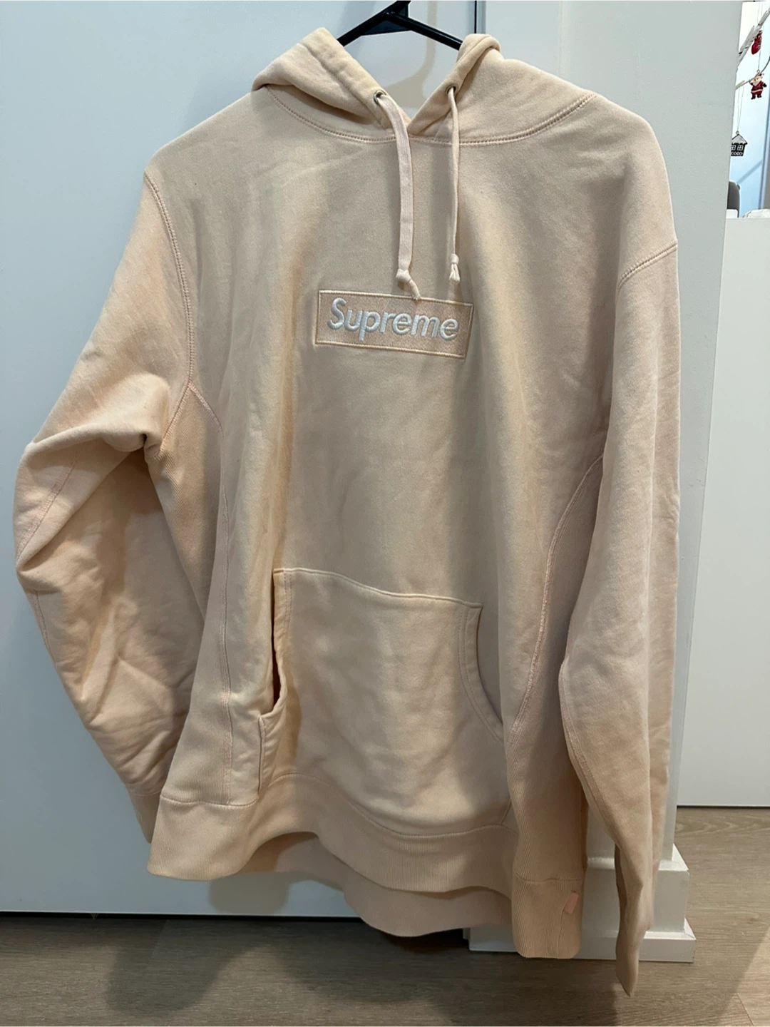 Supreme Box Logo Hoodie (Peach - Large) - photo 3