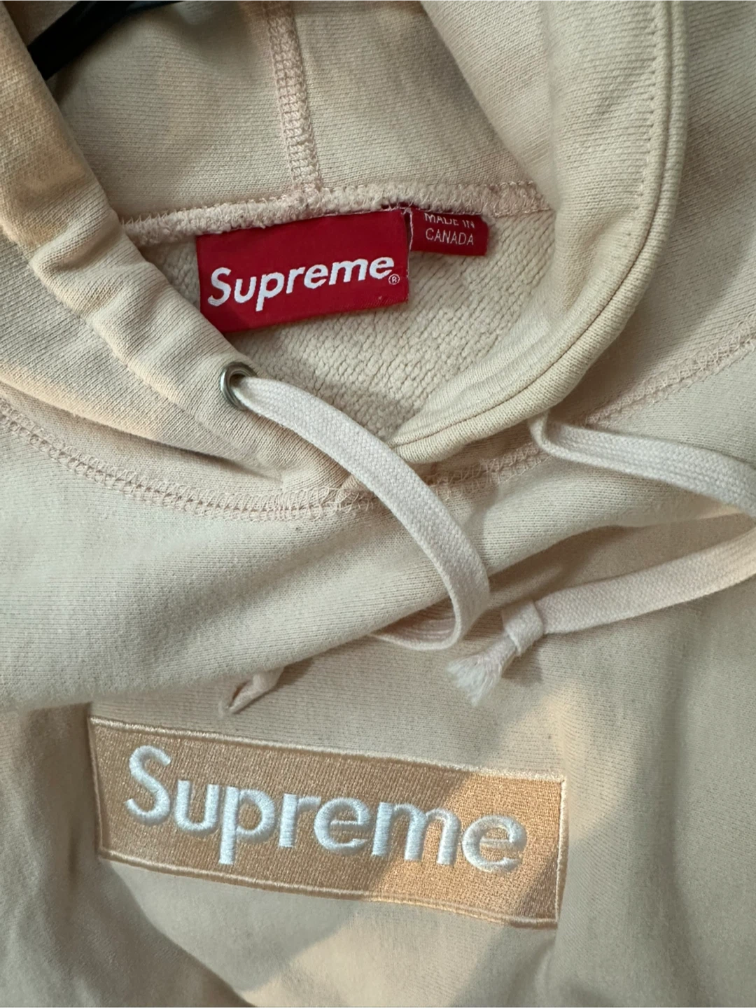 Supreme Box Logo Hoodie (Peach - Large) - photo 5