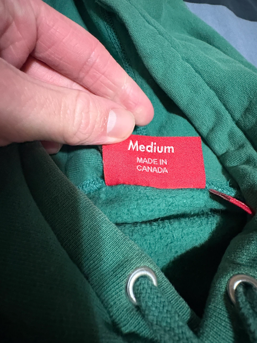 Supreme Hoodie - Green, Size Medium - photo 4