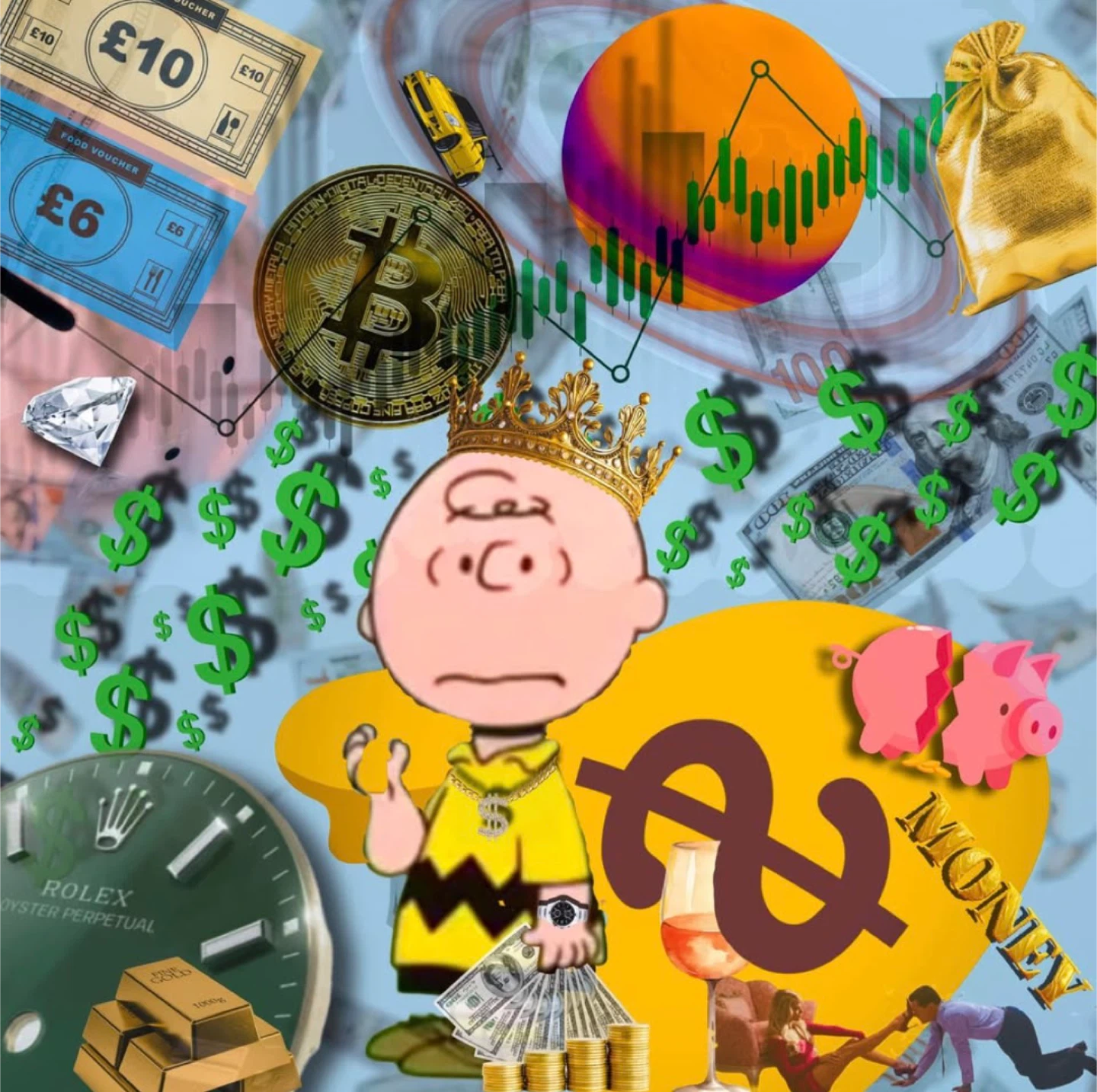 Charlie brown money wall art - photo 2