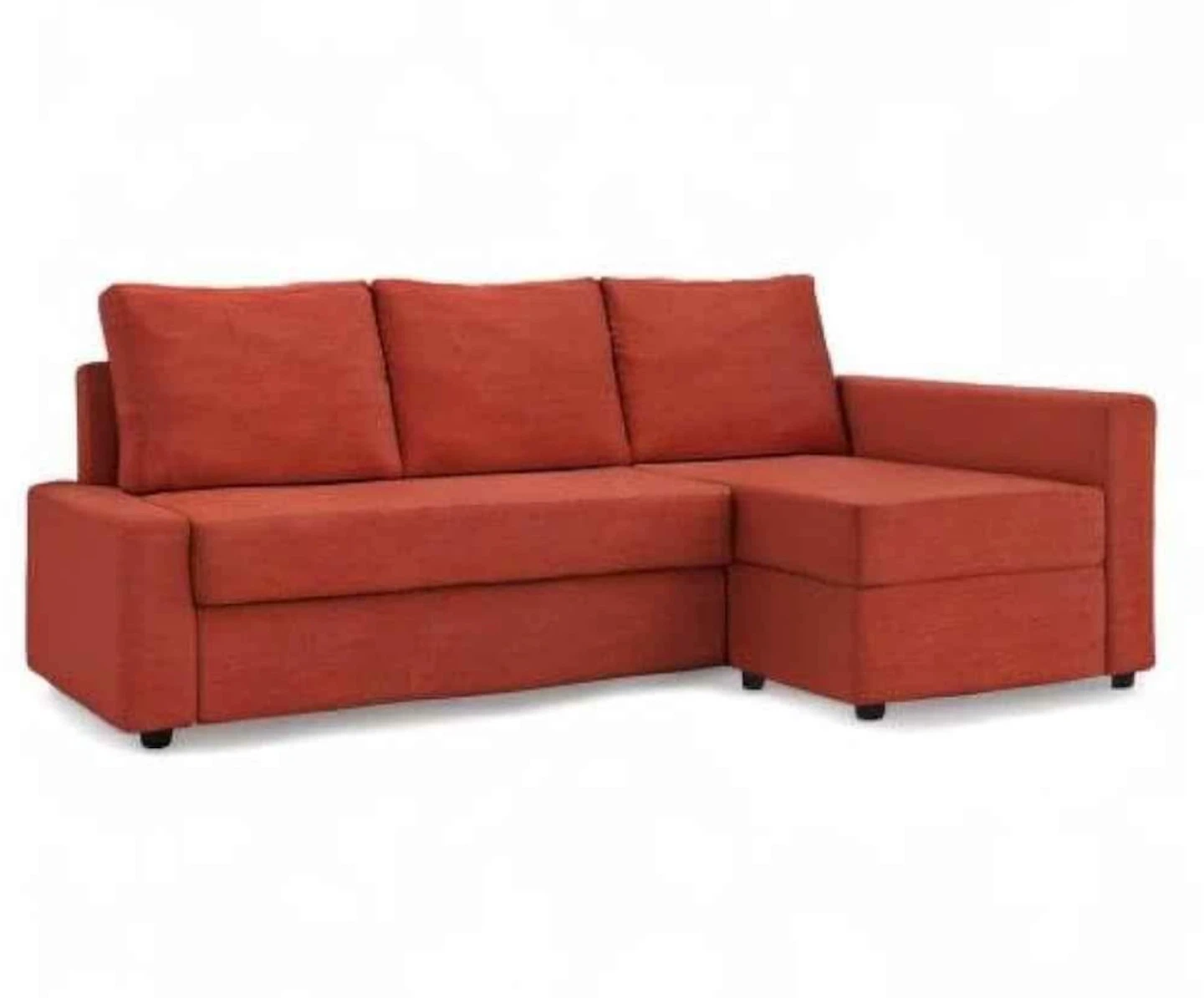 Orange Sleeper Sectional Sofa with Storage