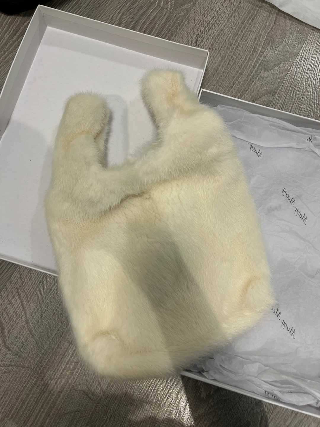 Designer brand Faux Fur Tote Bag