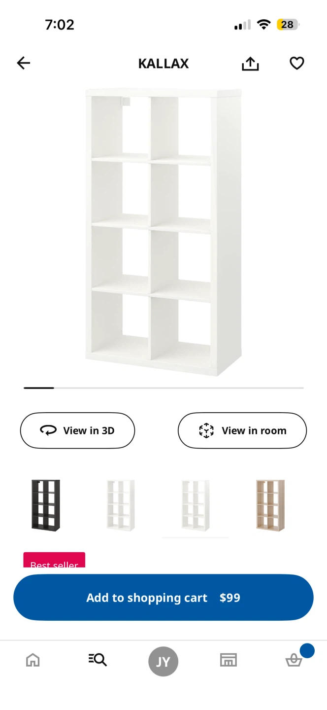 Moving Sale! Ikea Shelf (KALLAX) + 4 Basket (BRANAS) - photo 2