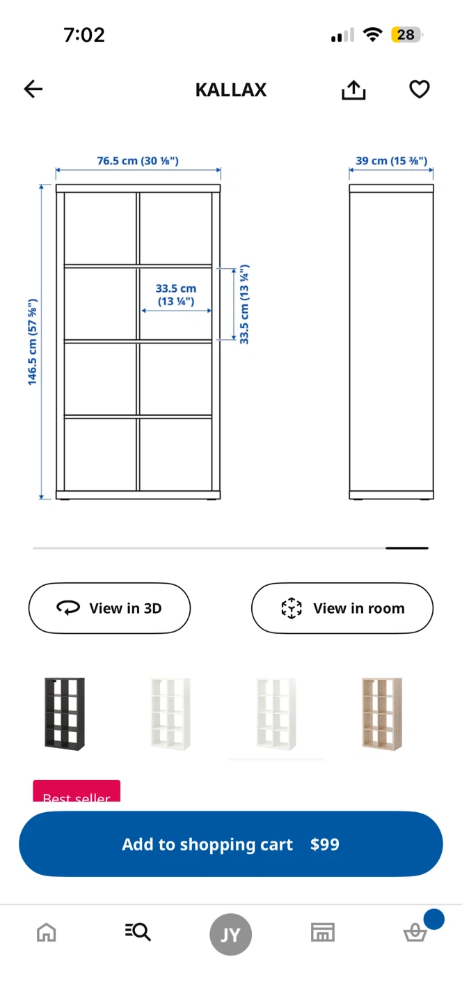 Moving Sale! Ikea Shelf (KALLAX) + 4 Basket (BRANAS) - photo 3