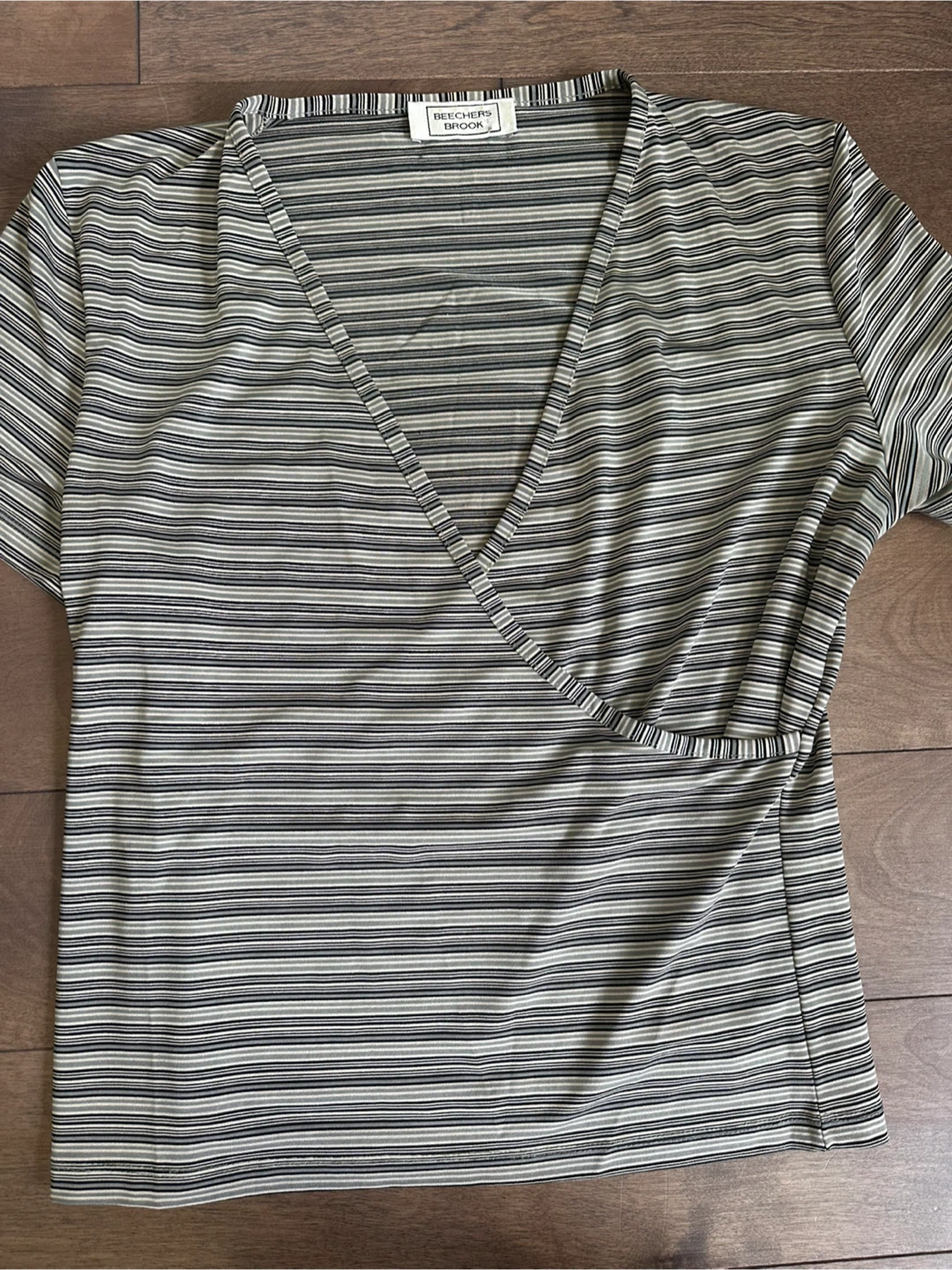 Beechers Brook Striped Wrap Top