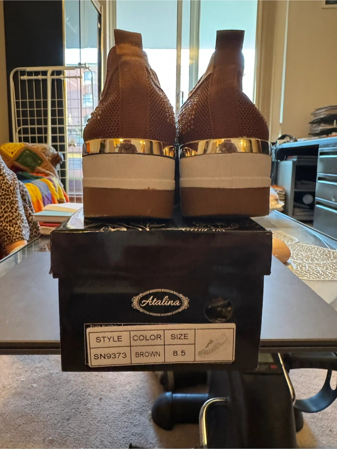 Atalina Women’s Brown Sneakers - Size 40 EU or 8.5 US - photo 4