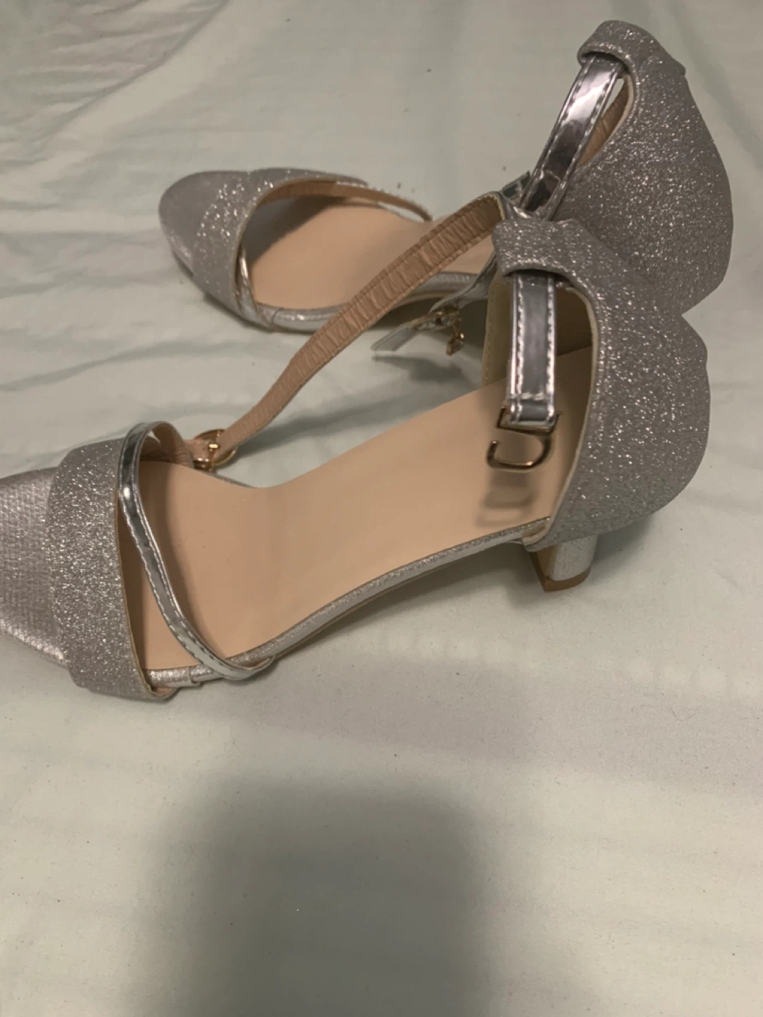 Silver Glitter Heels - Size US 9 - photo 2