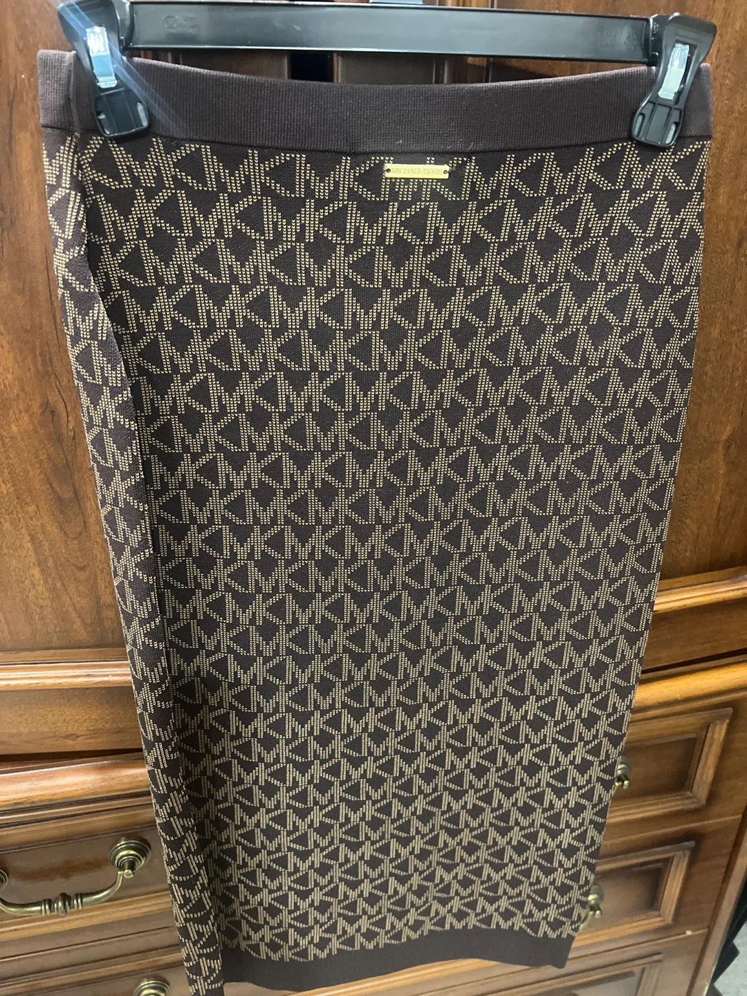 Michael Kors XS Knit Pencil Skirt - Brown Pattern - photo 2