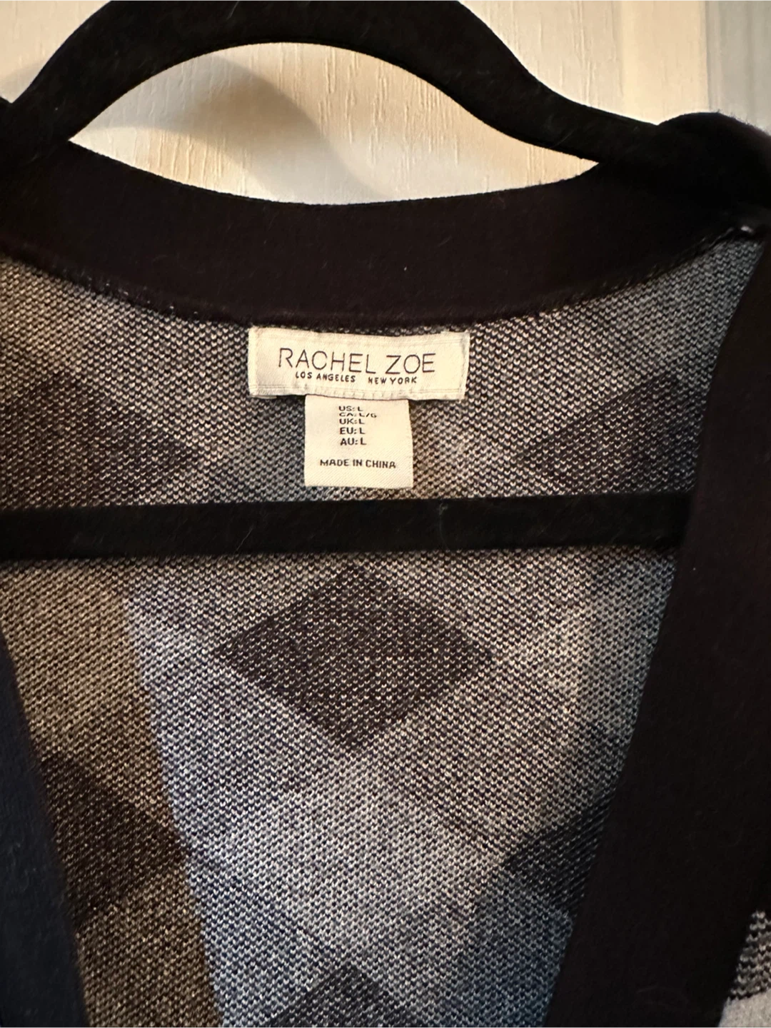 Rachel Zoe Black & White Cardigan - Size L - photo 2