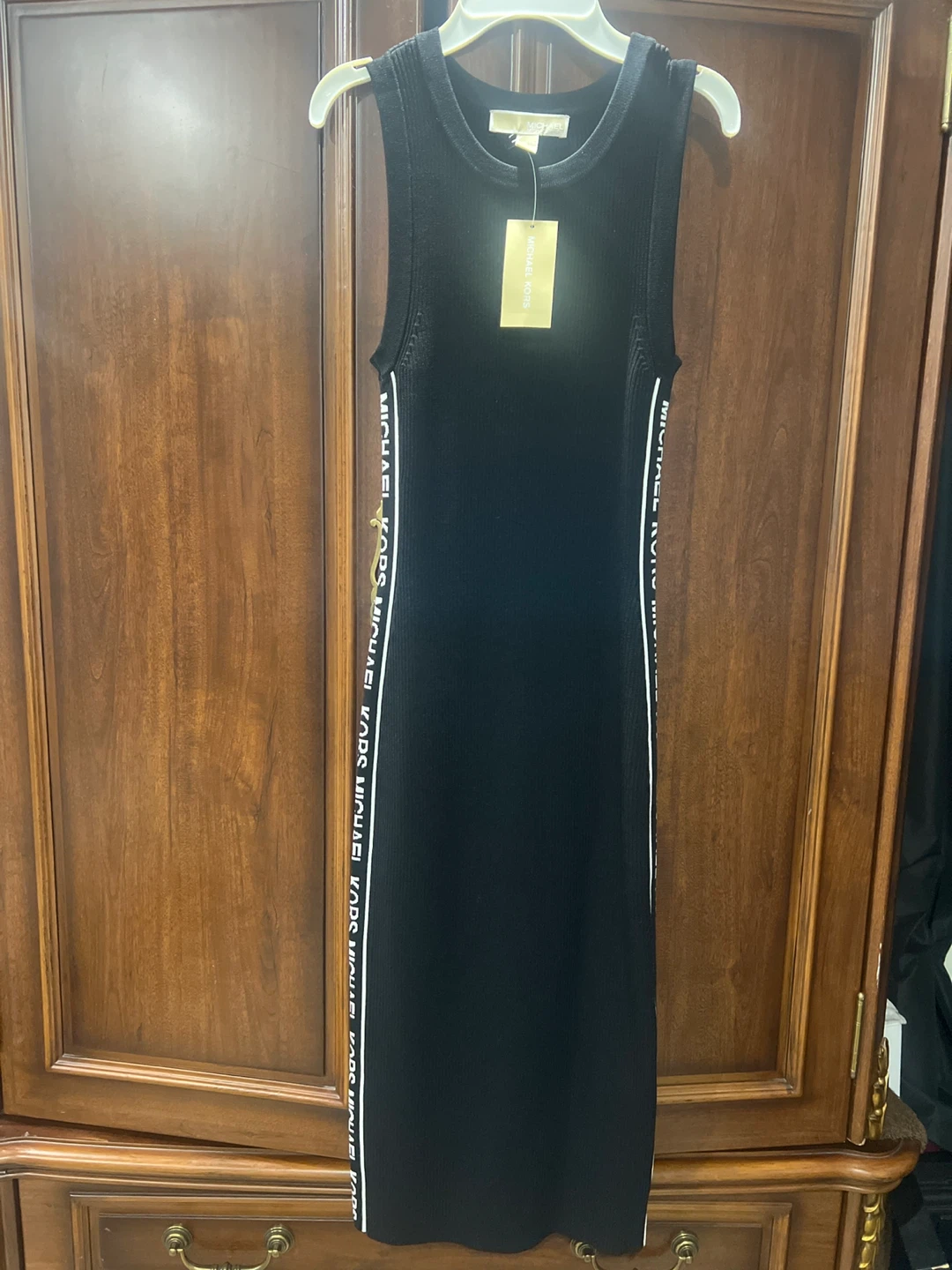 Michael Kors Brand NWT Black Ribbed Knit Dress