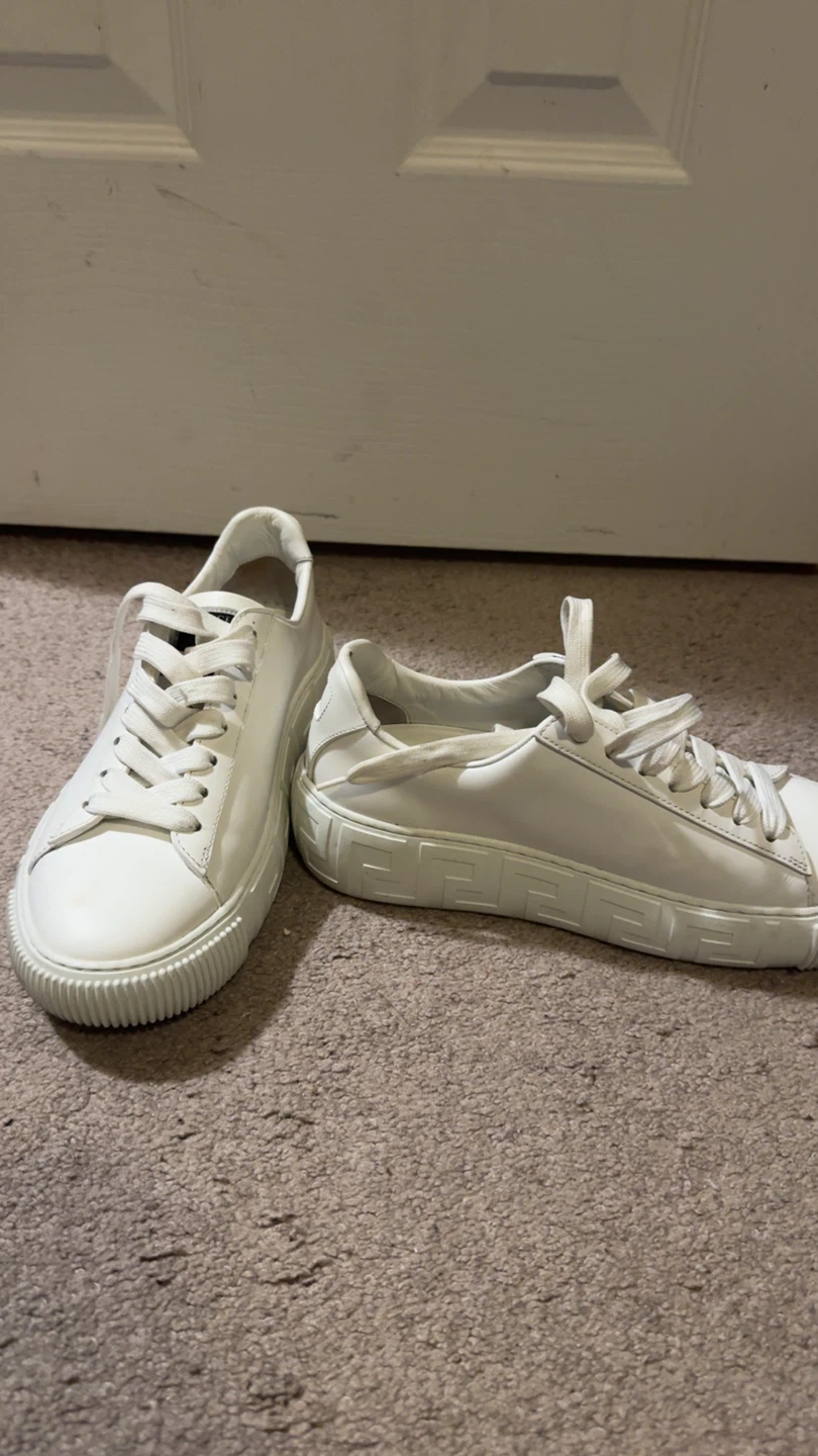 Versace White Leather Sneakers - photo 2