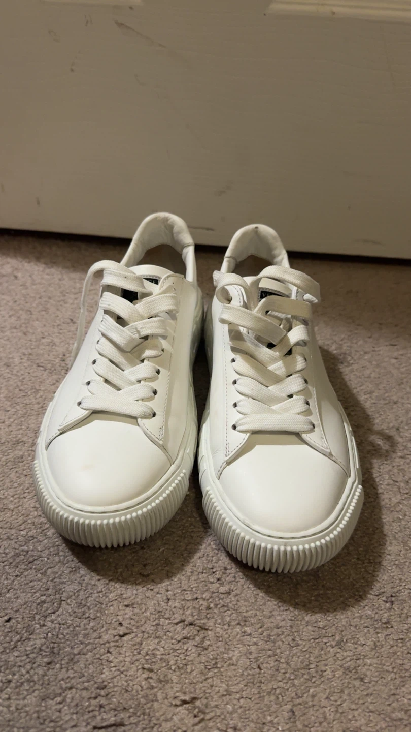 Versace White Leather Sneakers