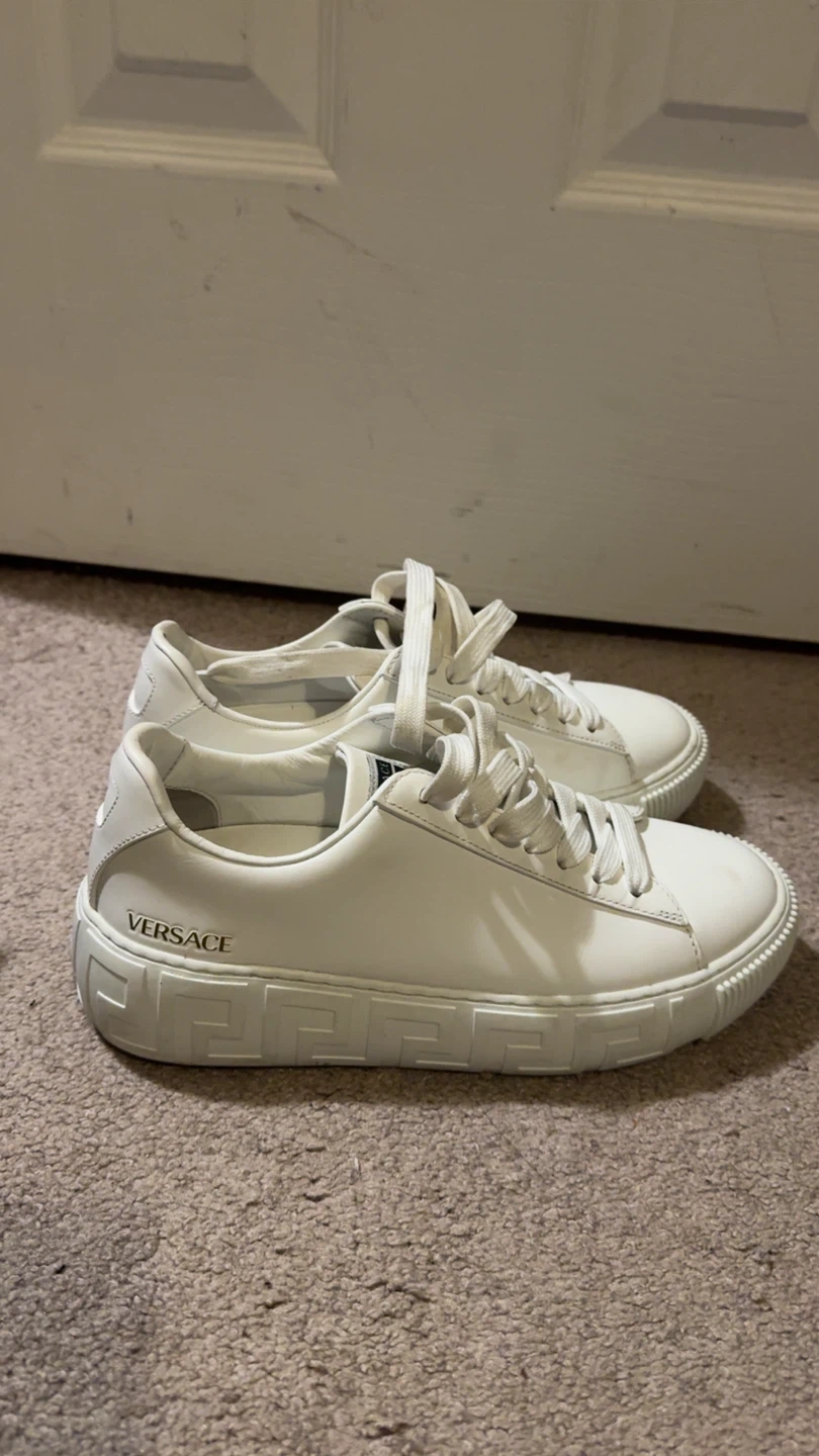 Versace White Leather Sneakers - photo 3