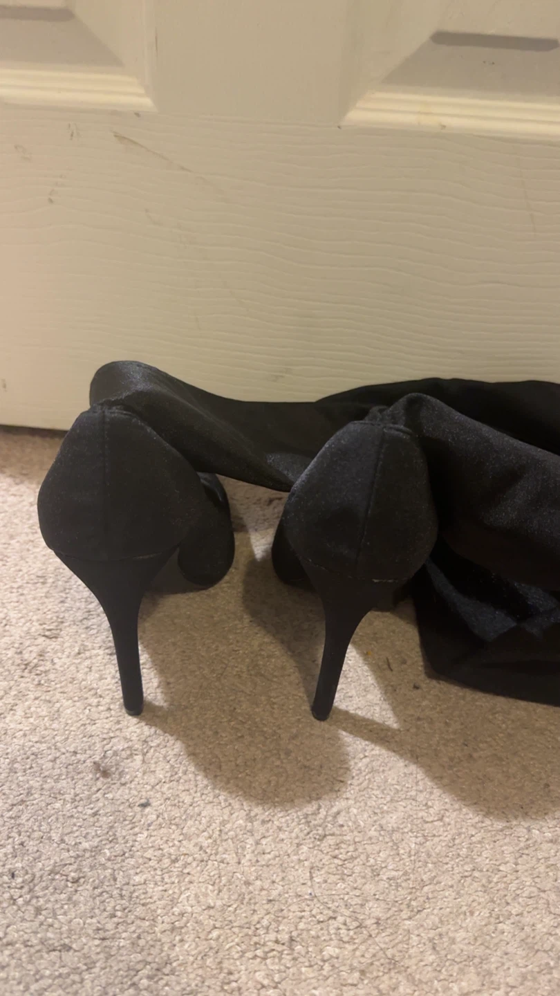Black Thigh High Stiletto Boots - photo 5