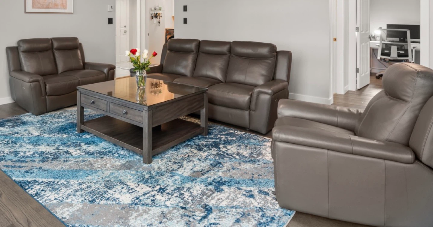 Leather Living Room Set - Sofa, Loveseat, Chair
