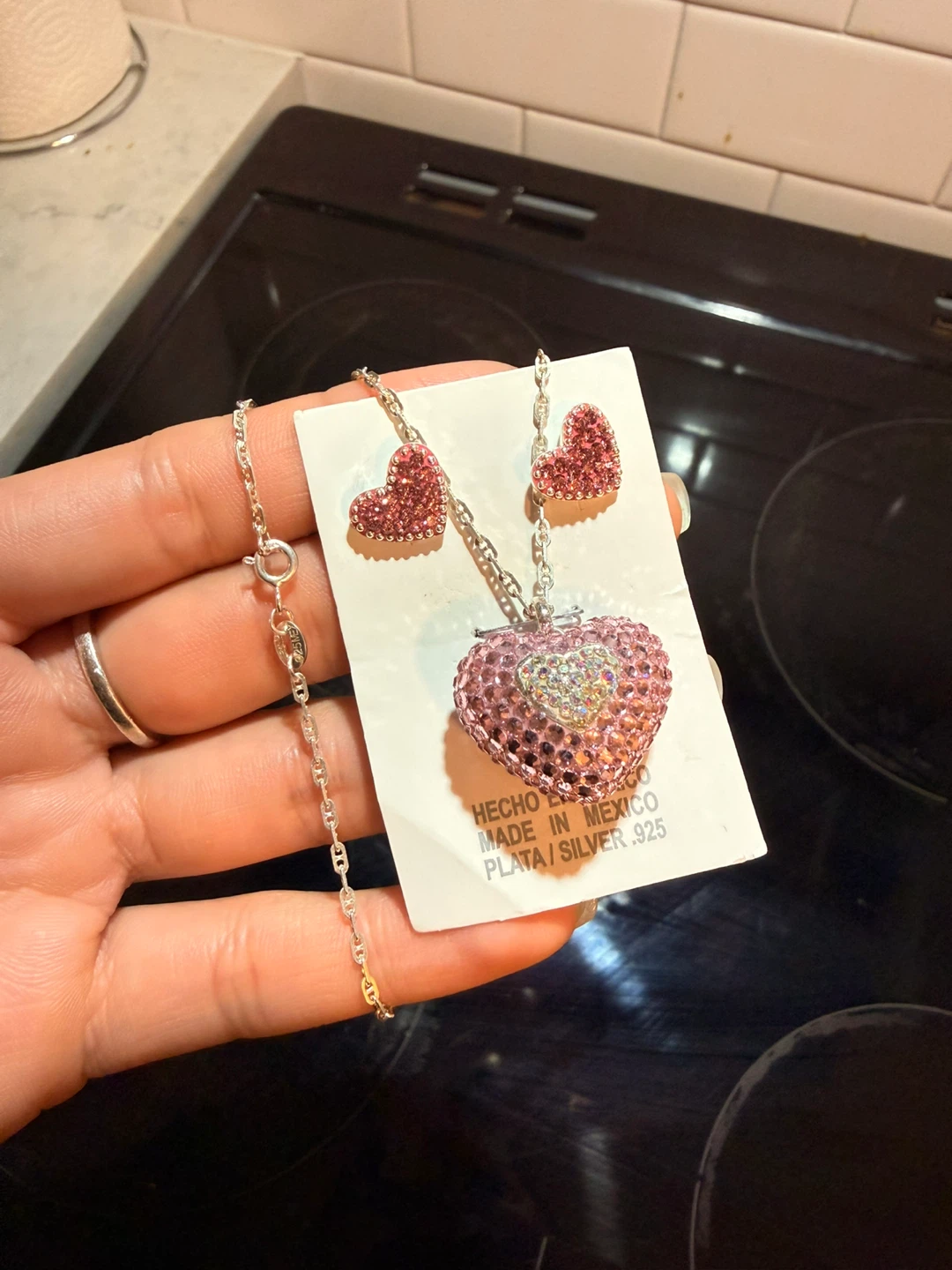 Heart Pendant Necklace & Earrings Set - photo 3