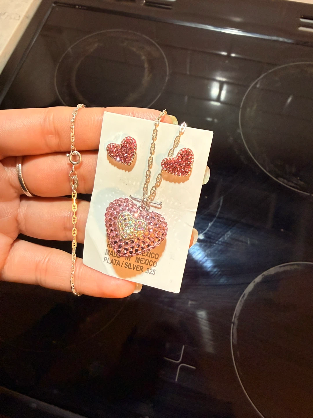 Heart Pendant Necklace & Earrings Set - photo 2