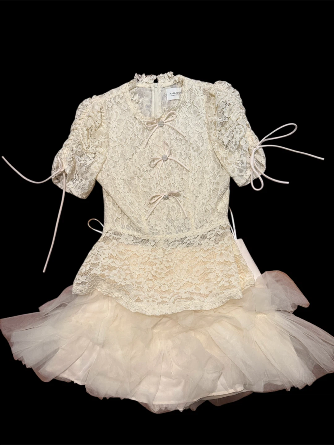 Chouchou Cream Lace Dress
