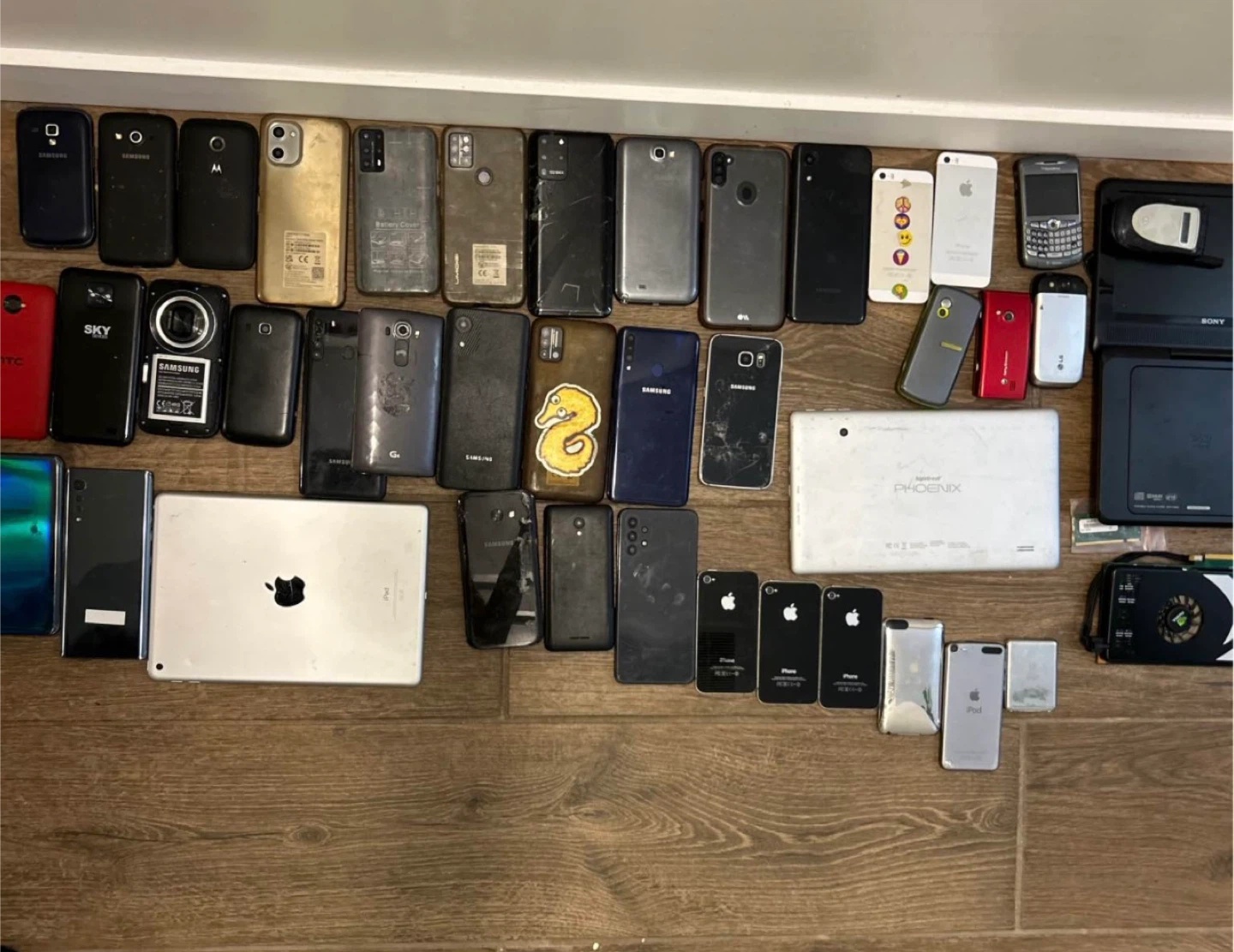 Mixed Lot of Used Phones, Tablets, Laptops for Parts/Repair