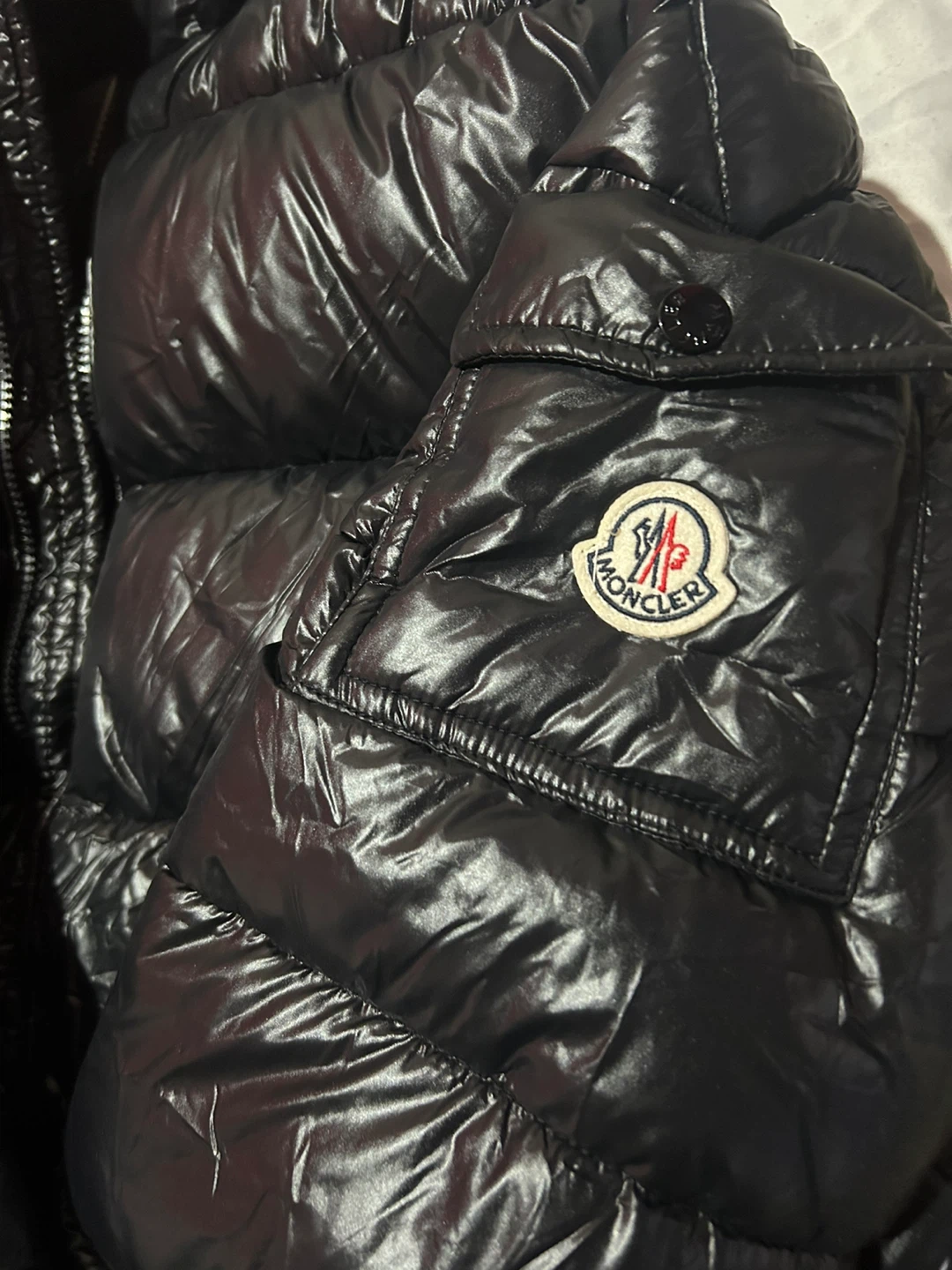 Moncler Black Puffer Jacket - Size L - photo 2