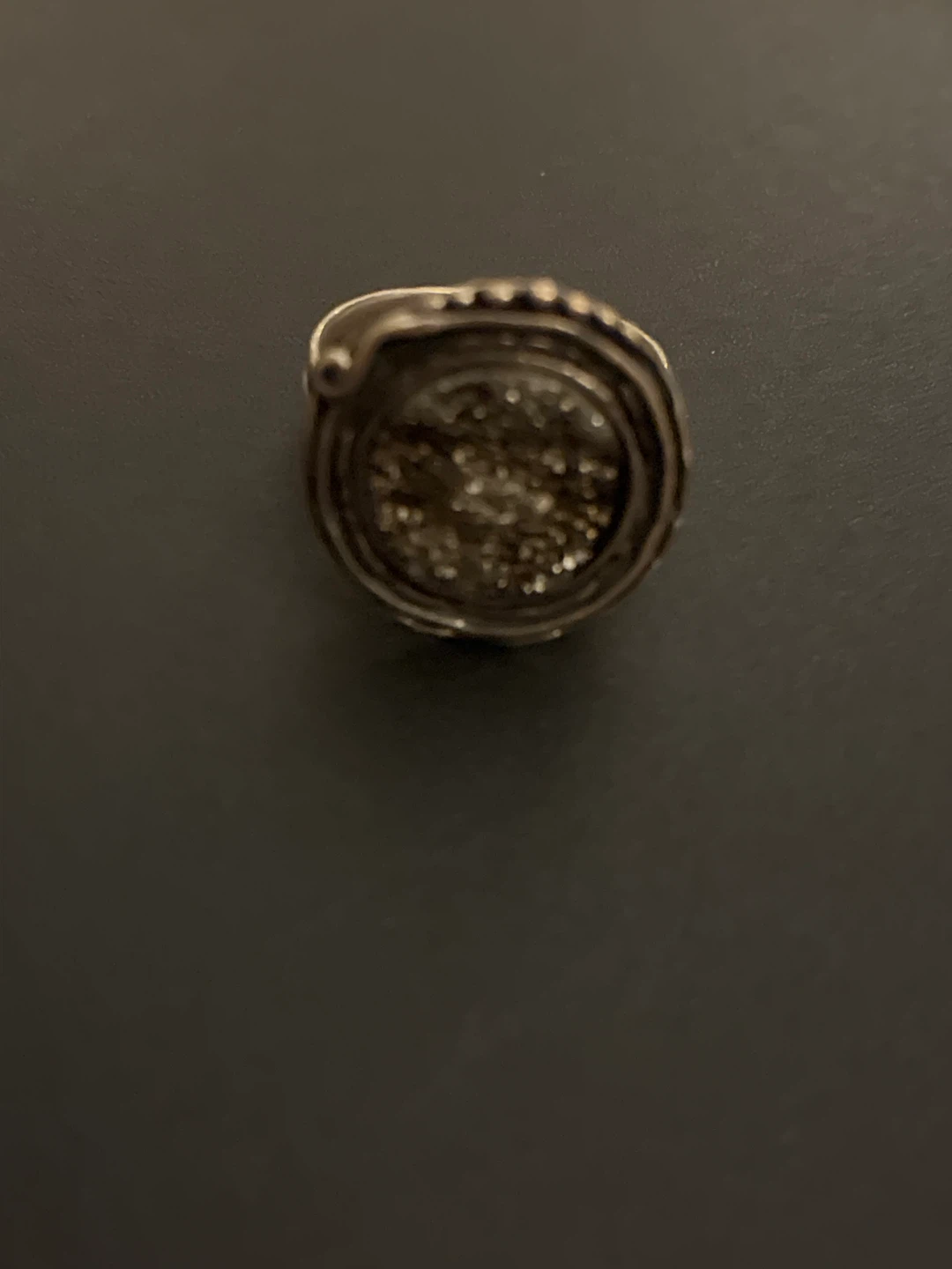 🥕Purple Rhinestone  Silver Ring - photo 2