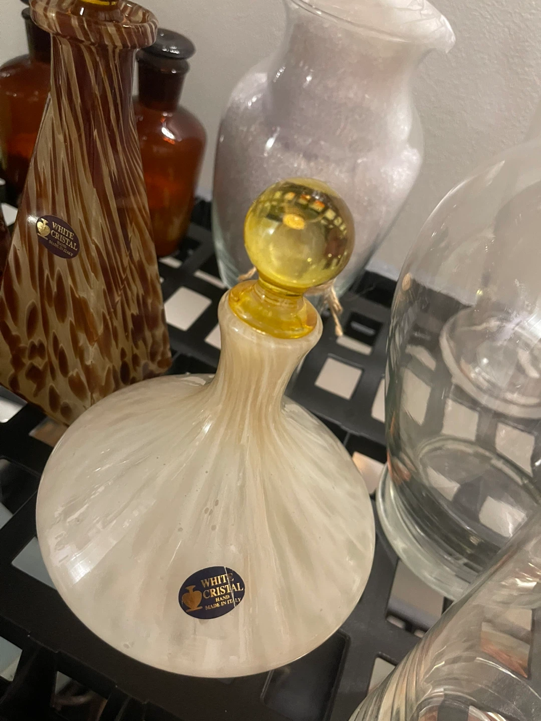 White Cristal Made in Italy Glass decors and vases - photo 2