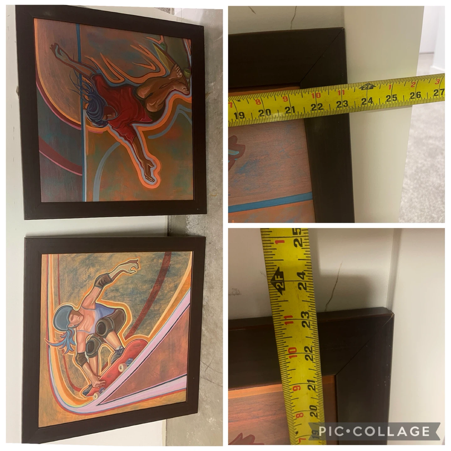 Wall wood frames and canvases - photo 3
