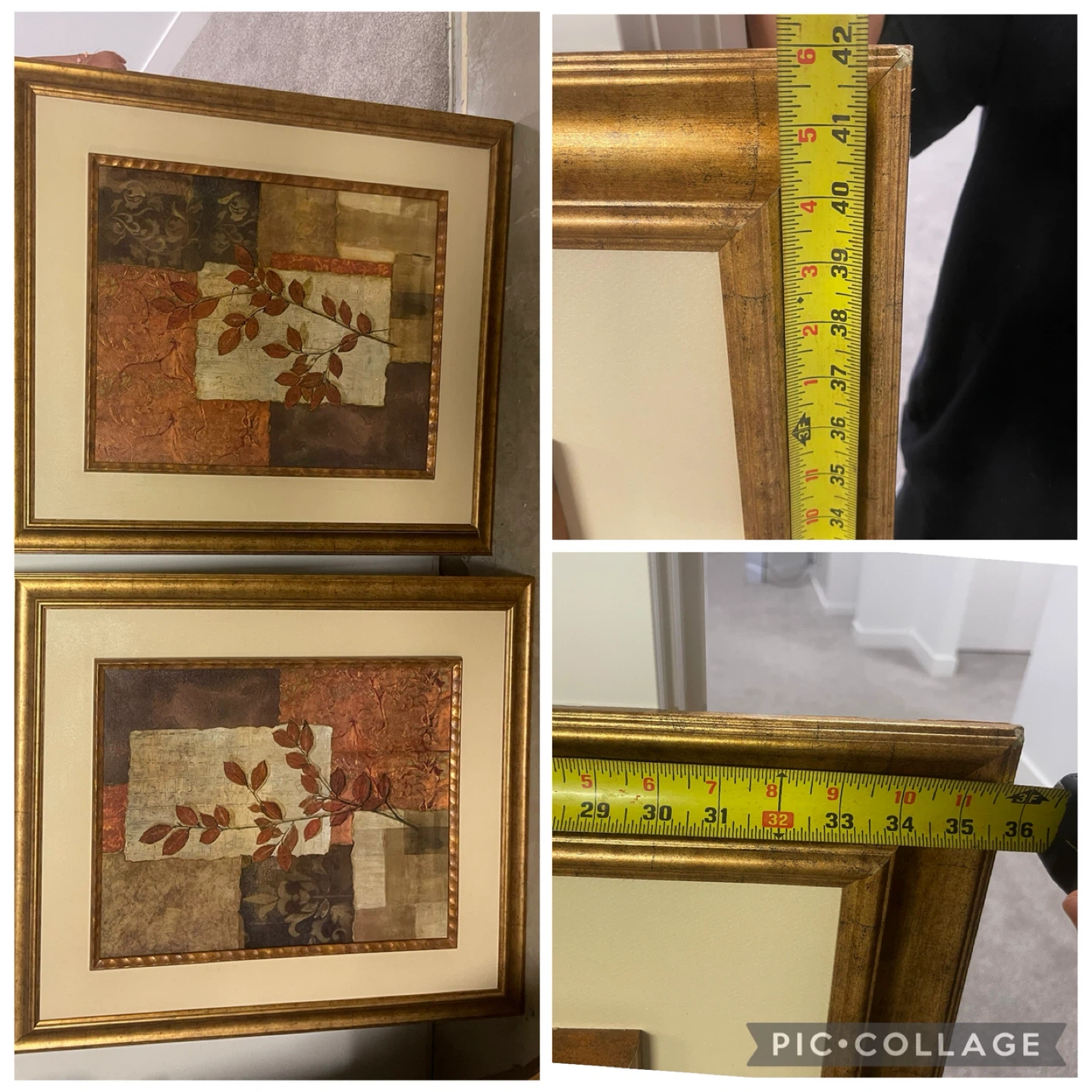 Wall wood frames and canvases