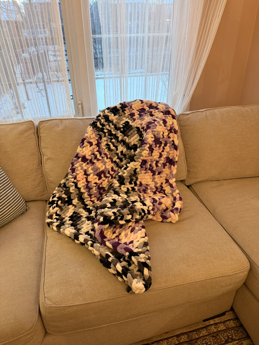 Handmade Chunky Knit Blanket
