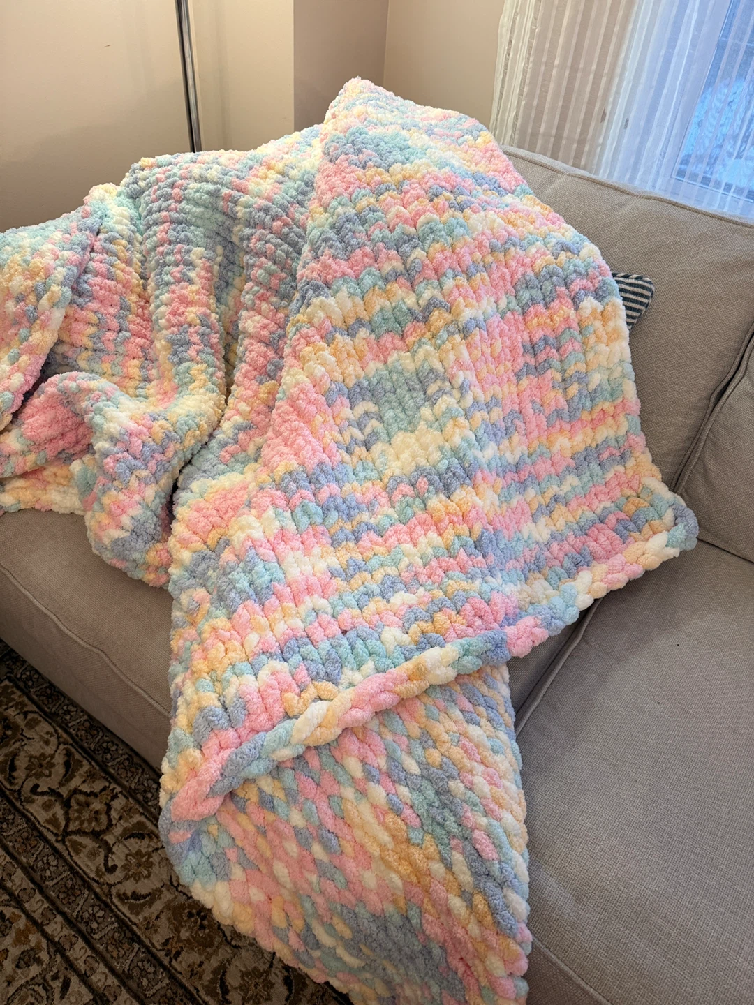 Handmade Chunky Knit Blanket - photo 3