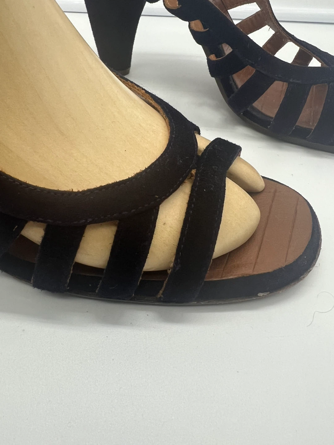 CHIE MIHARA Kayur Deep Purple Suede Open Toe Sandals sz 39.5 - photo 2