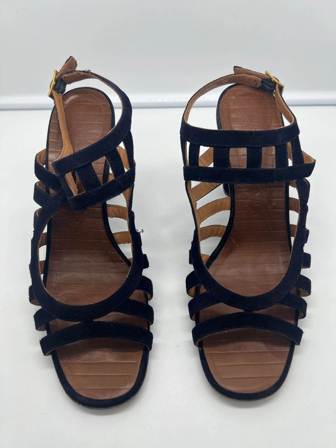 CHIE MIHARA Kayur Deep Purple Suede Open Toe Sandals sz 39.5 - photo 4