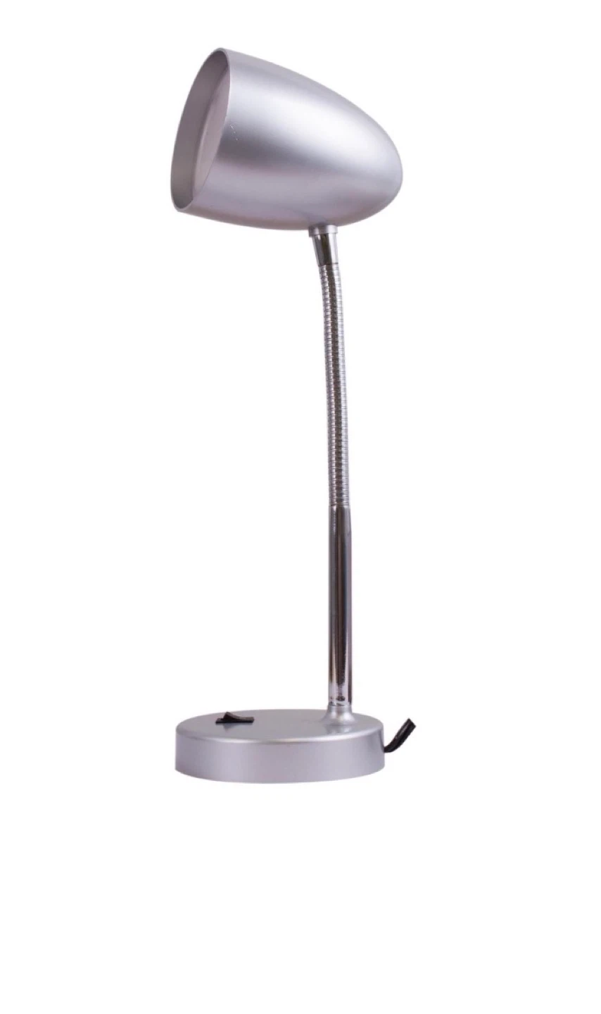 Silver Gooseneck Desk Lamp