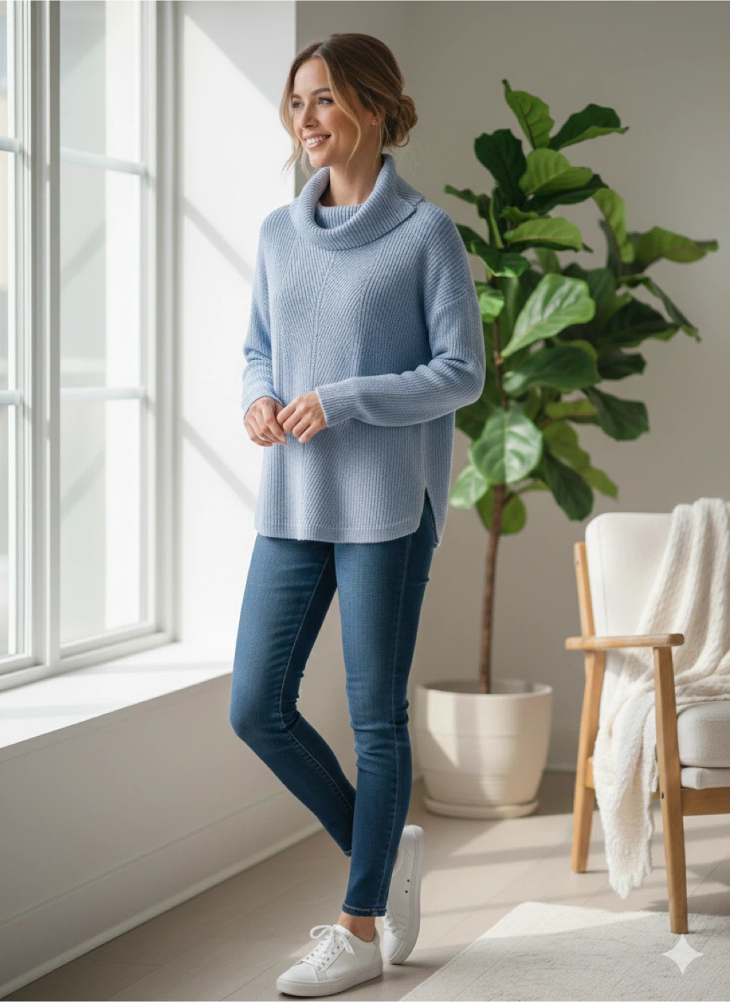 Navy Blue Knit Sweater - photo 3