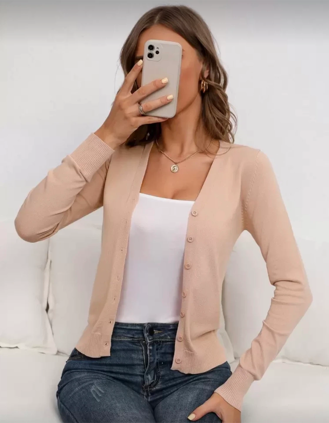 Peach Cardigan