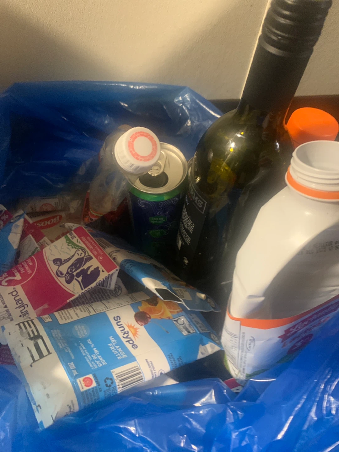 Looking for recyclable beverage containers.