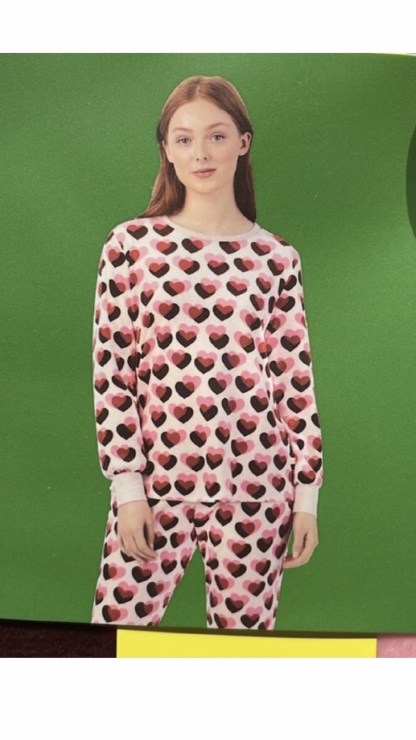 Kate Spade Heart Print Pajama Set - Size M