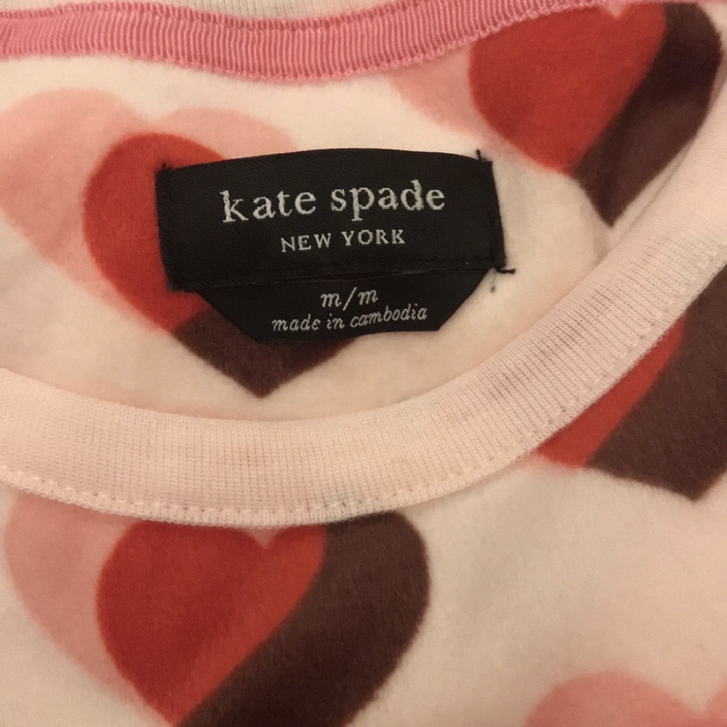Kate Spade Heart Print Pajama Set - Size M - photo 3