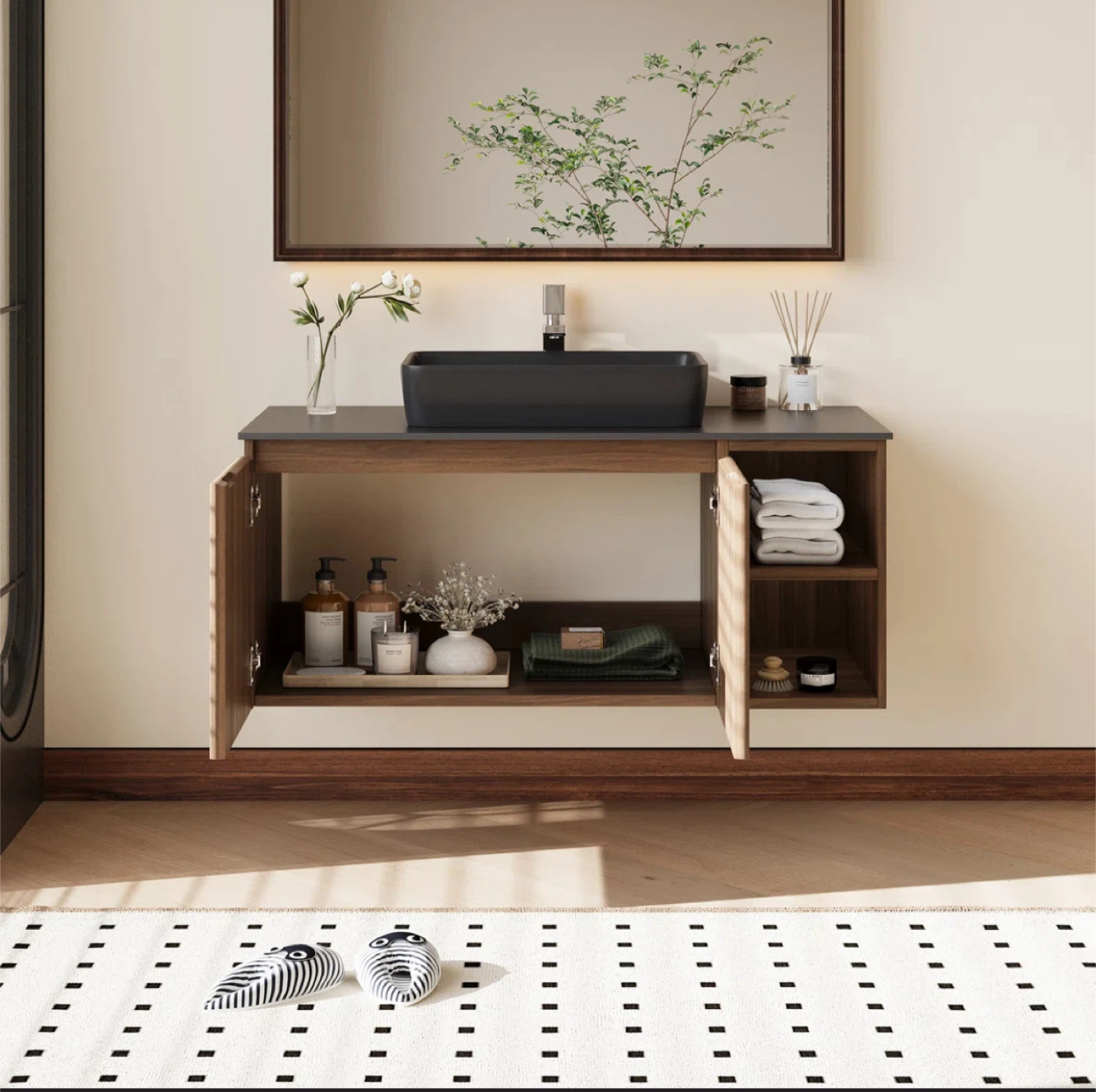 Bathroom Vanity with Black Sink - photo 4