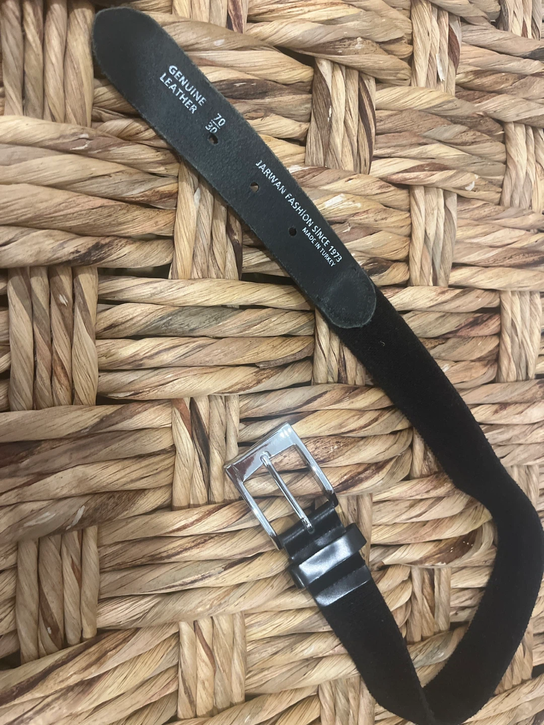 Jarwan Fashion Genuine Leather Black Belt Size 70/30 - photo 2