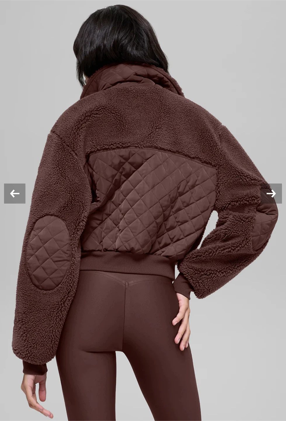 ALO Yoga Foxy Sherpa Jacket - Espresso